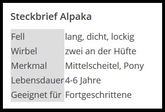 Steckbrief Alpaka Meerschweinchen Haustiere Lexikon